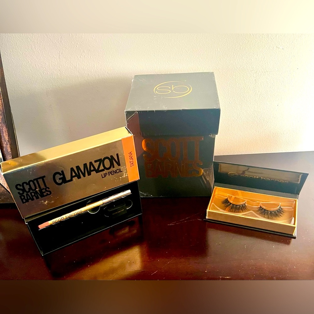 Scott Barnes Bundle: Hollywood Snow Globe,Tatiana Lip Pencil & Bianca Lashes